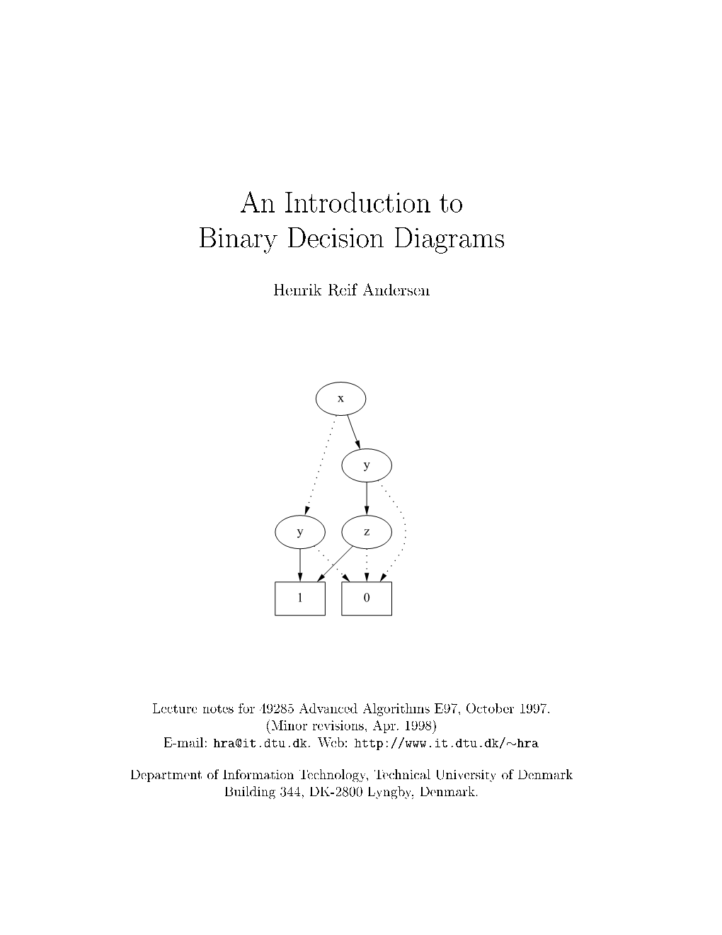 Binary Decision Diagrams