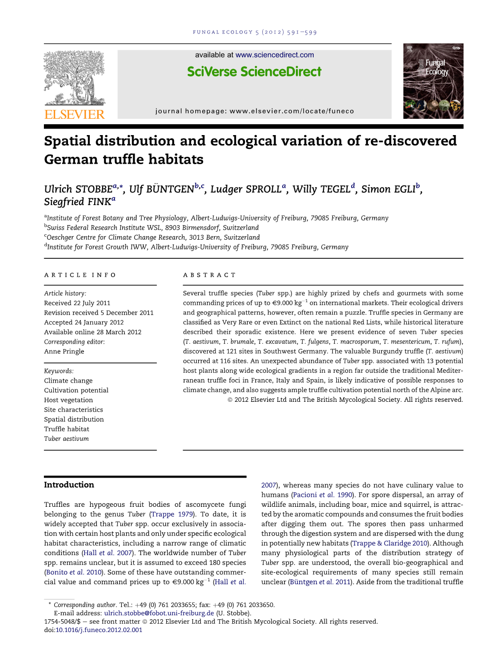 Spatial Distribution and Ecological Variation of Re-Discovered German Trufﬂe Habitats