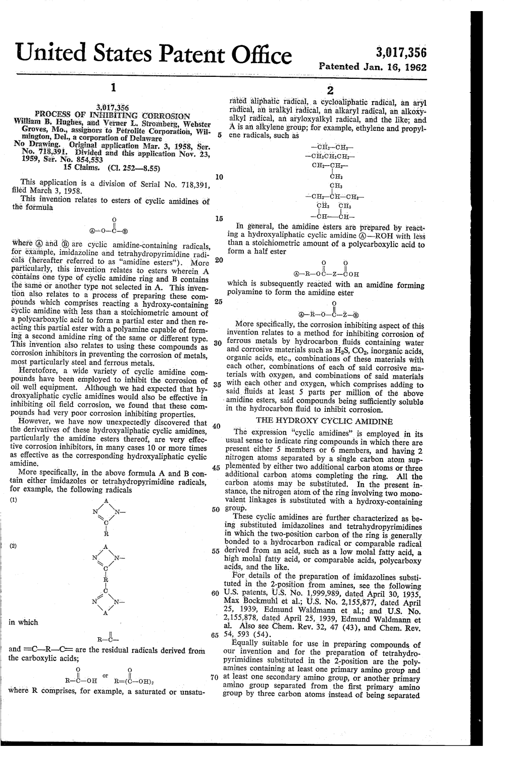 United States Patent Office Patented Jan