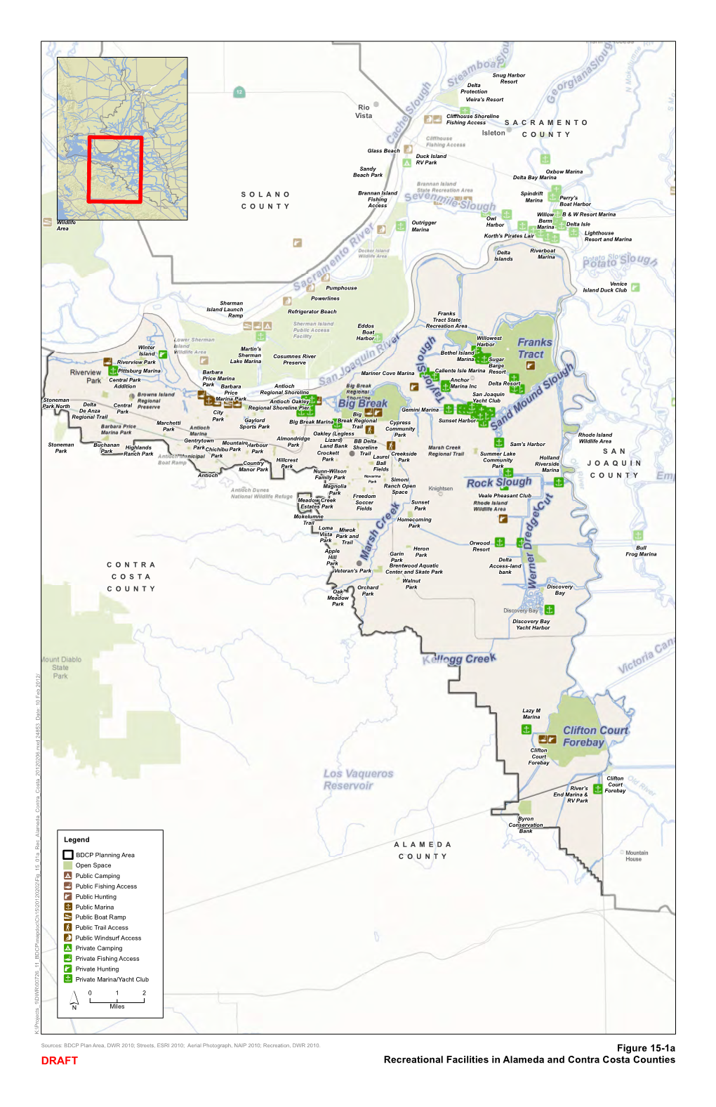 Figure 15-1A Recreational Facilities in Alameda and Contra Costa Counties