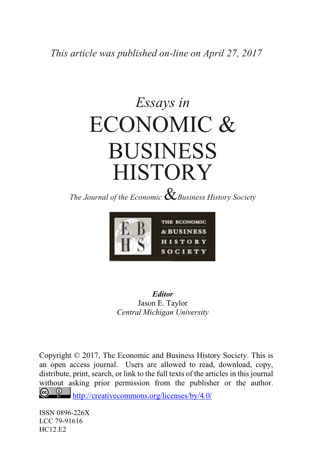 Economic & Business History