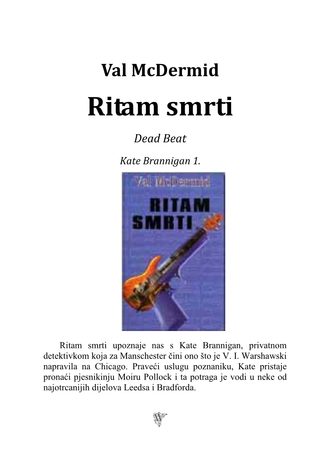 Val Mcdermid Ritam Smrti Dead Beat Kate Brannigan 1