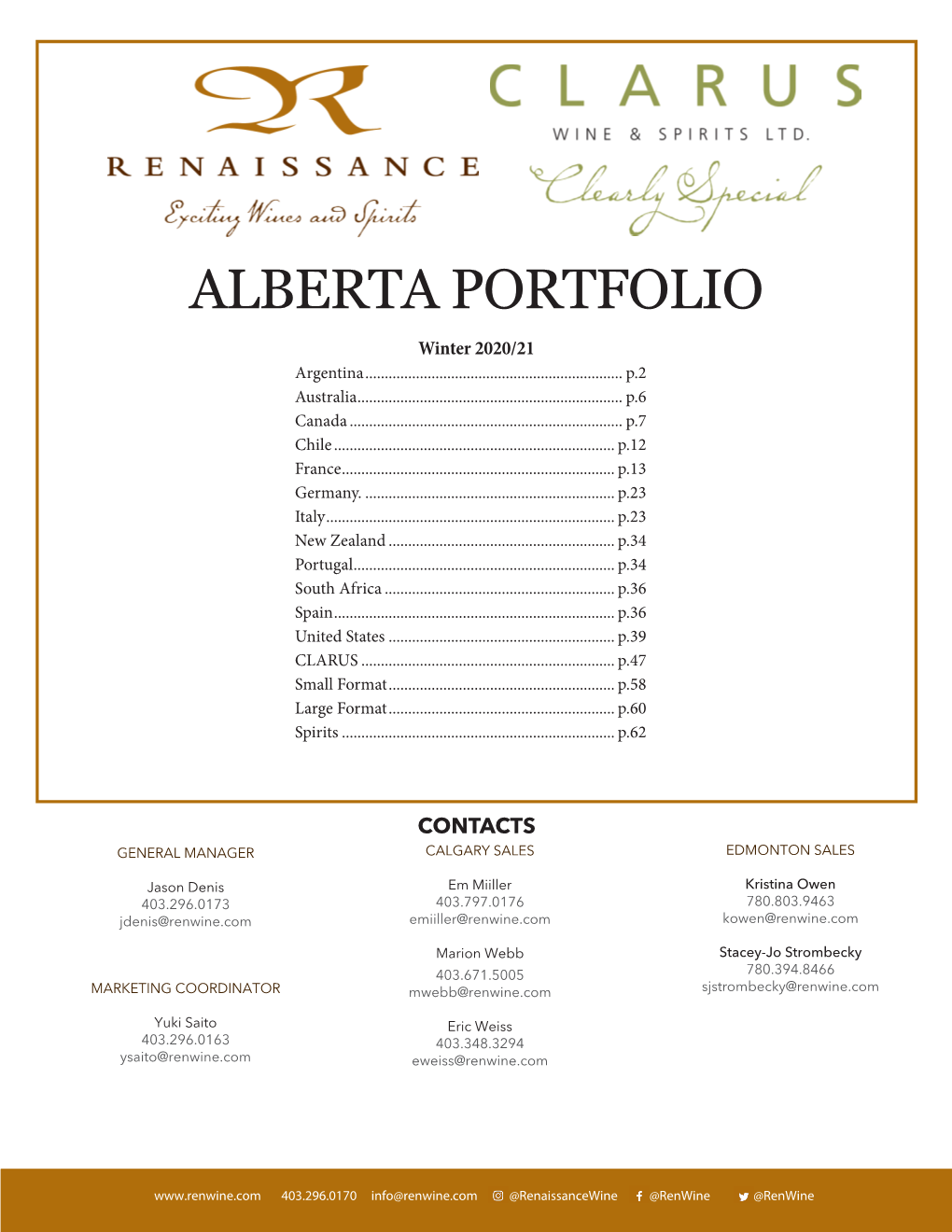 ALBERTA PORTFOLIO Winter 2020/21 Argentina