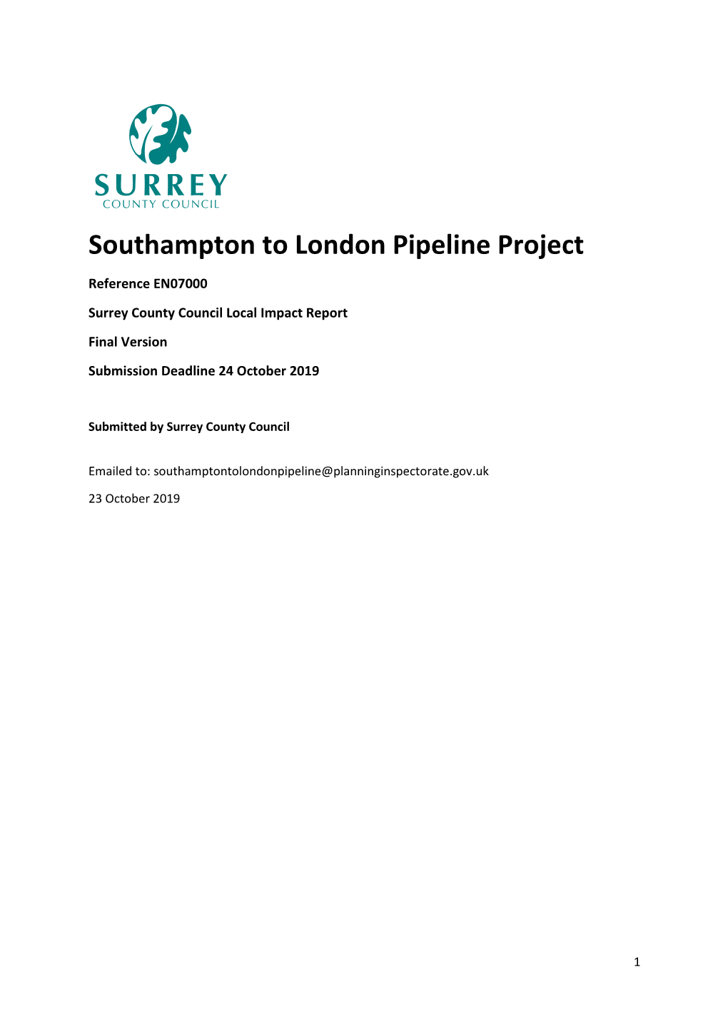 Southampton to London Pipeline Project