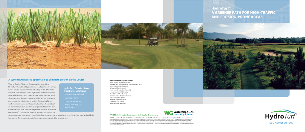 Hydroturf® a GREENER PATH for HIGH-TRAFFIC and EROSION-PRONE AREAS