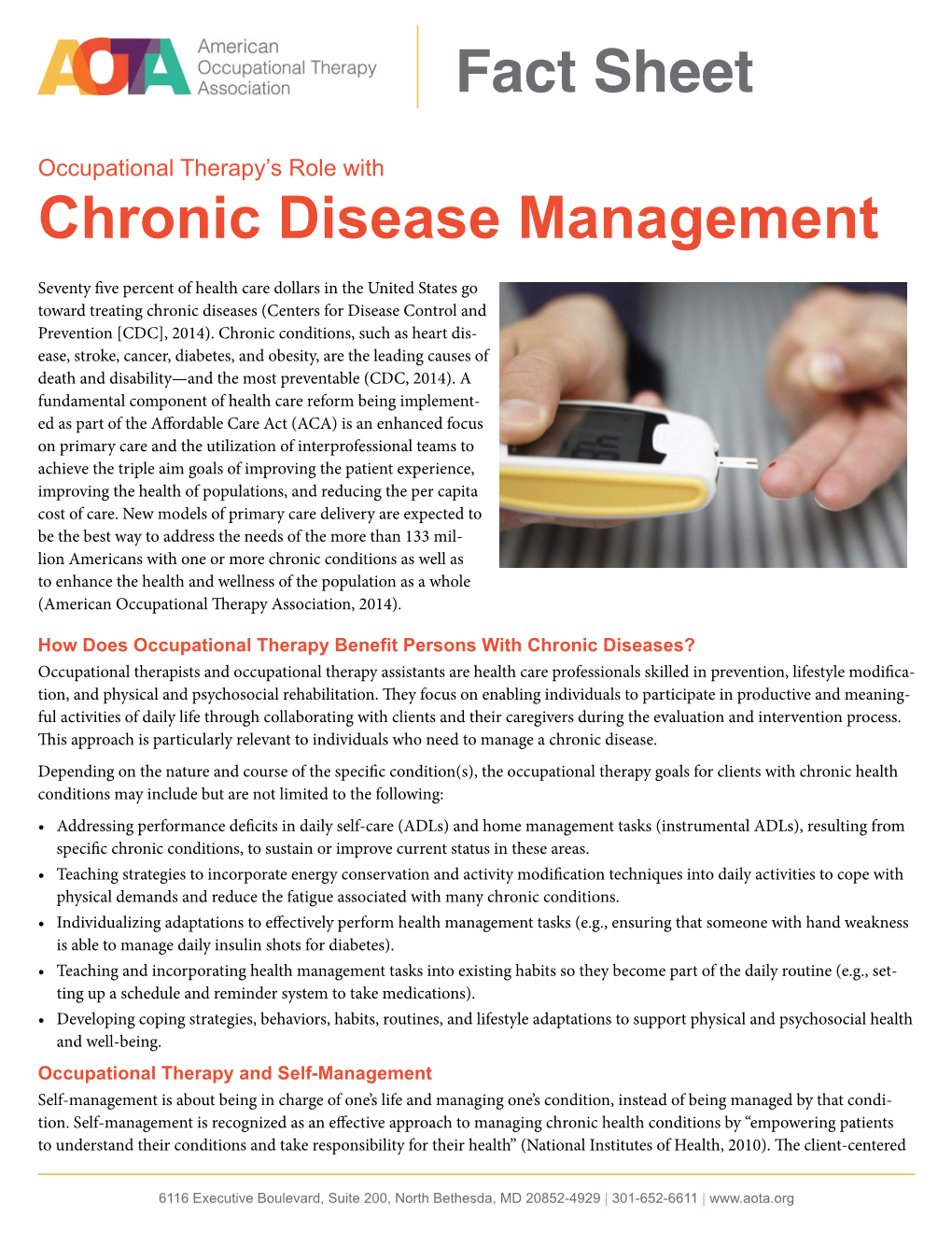 The Role of Occupational Therapy in Chronic Disease Management