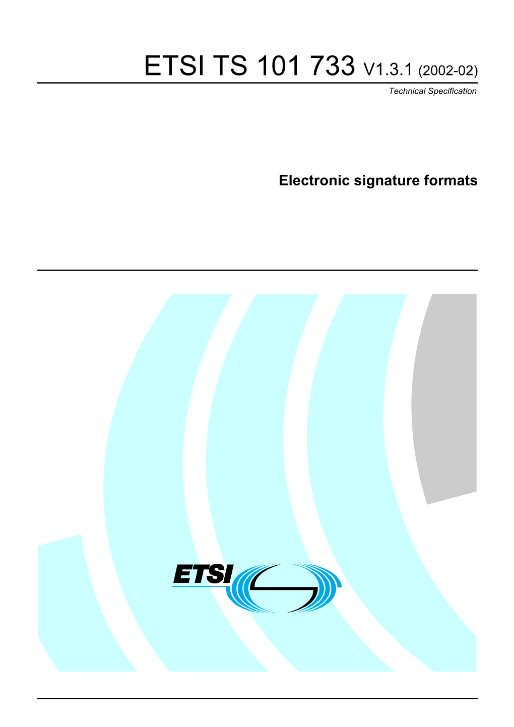 Electronic Signature Formats