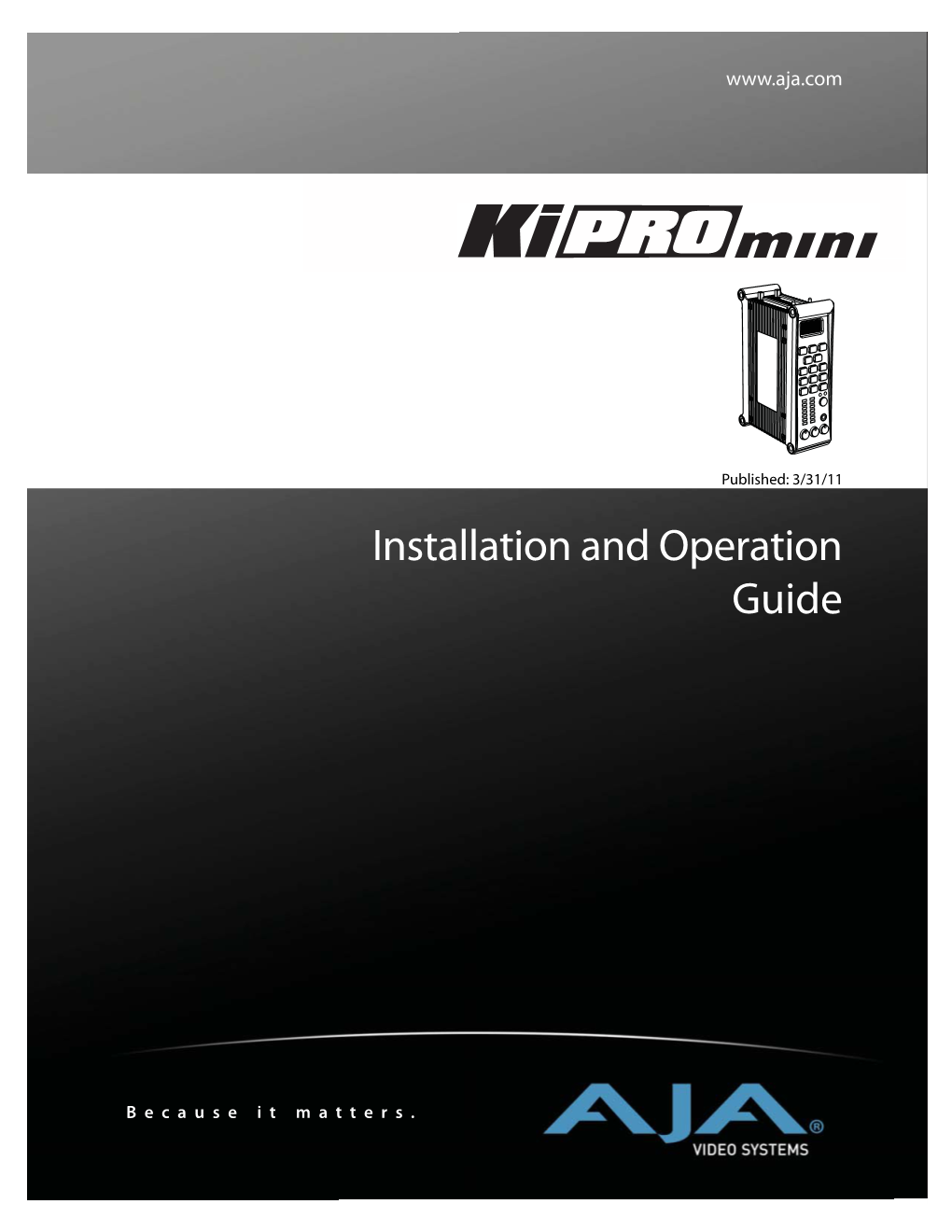 Installation and Operation Guide