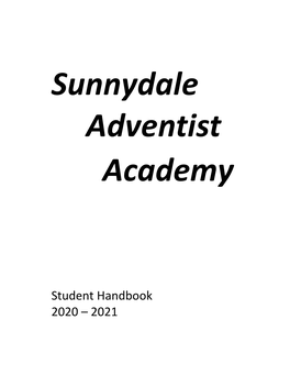 Student Handbook 2020 – 2021