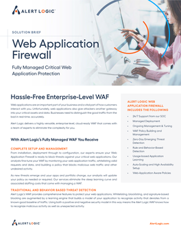 Web Application Firewall Fully Managed Critical Web Application Protection