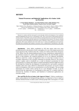 Natural Occurrence and Industrial Applications of D-Amino Acids: an Overview