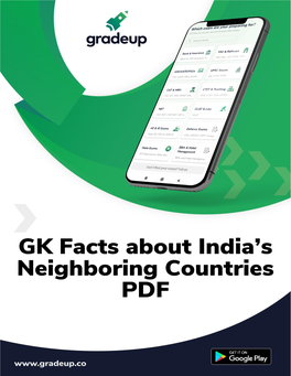 GK Facts About India's Neighboring Countries