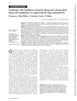 Treatment with Licofelone Prevents Abnormal Subchondral Bone Cell