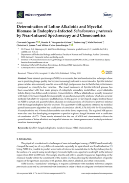 Determination of Loline Alkaloids and Mycelial Biomass in Endophyte-Infected Schedonorus Pratensis by Near-Infrared Spectroscopy and Chemometrics