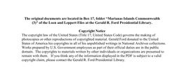 Marianas Islands Commonwealth (3)” of the Loen and Leppert Files at the Gerald R