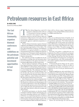 Petroleum Resources in East Africa by Nick Lyne Senior Staff Writer, FIRST