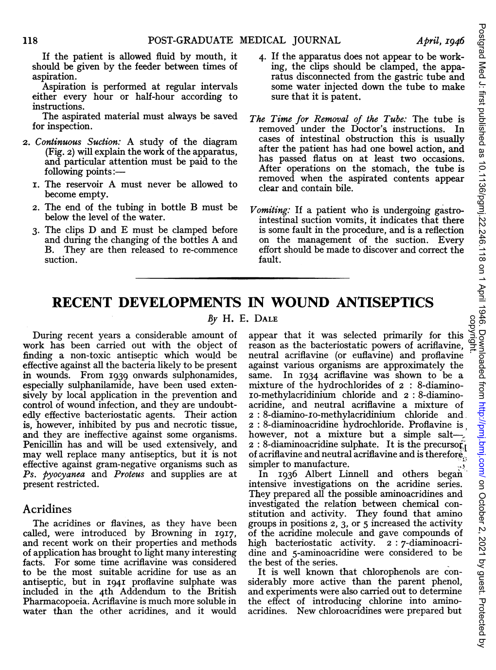 RECENT DEVELOPMENTS in WOUND ANTISEPTICS by H