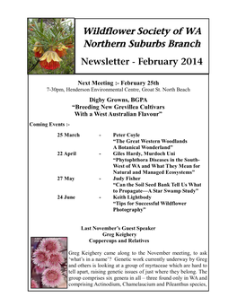 Wildflower Society of WA Northern Suburbs Branch