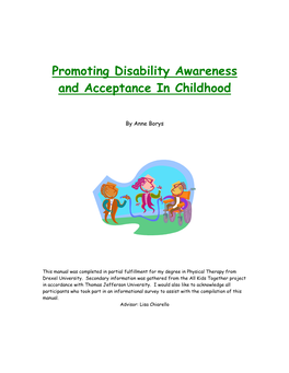 Promoting Disability Awareness and Acceptance in Childhood