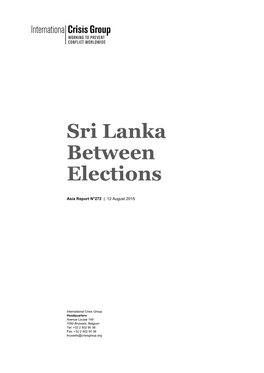 Sri Lanka Between Elections