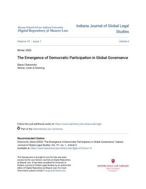 The Emergence of Democratic Participation in Global Governance