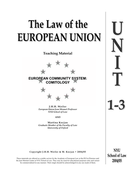 Teaching Material EUROPEAN COMMUNITY SYSTEM