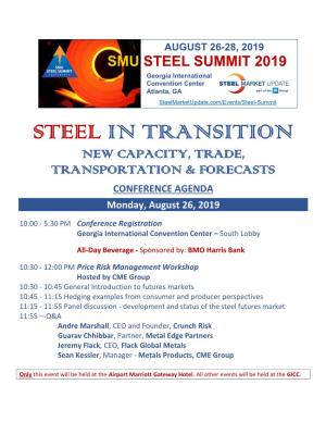 Steel in Transition New Capacity, Trade, Transportation & Forecasts