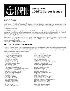 LGBTQ Job Market|Workplace