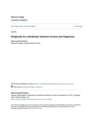 Religiosity As a Moderator Between Income and Happiness