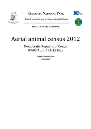 Aerial Animal Census 2012 Democratic Republic of Congo 03-09 April / 04-12 May