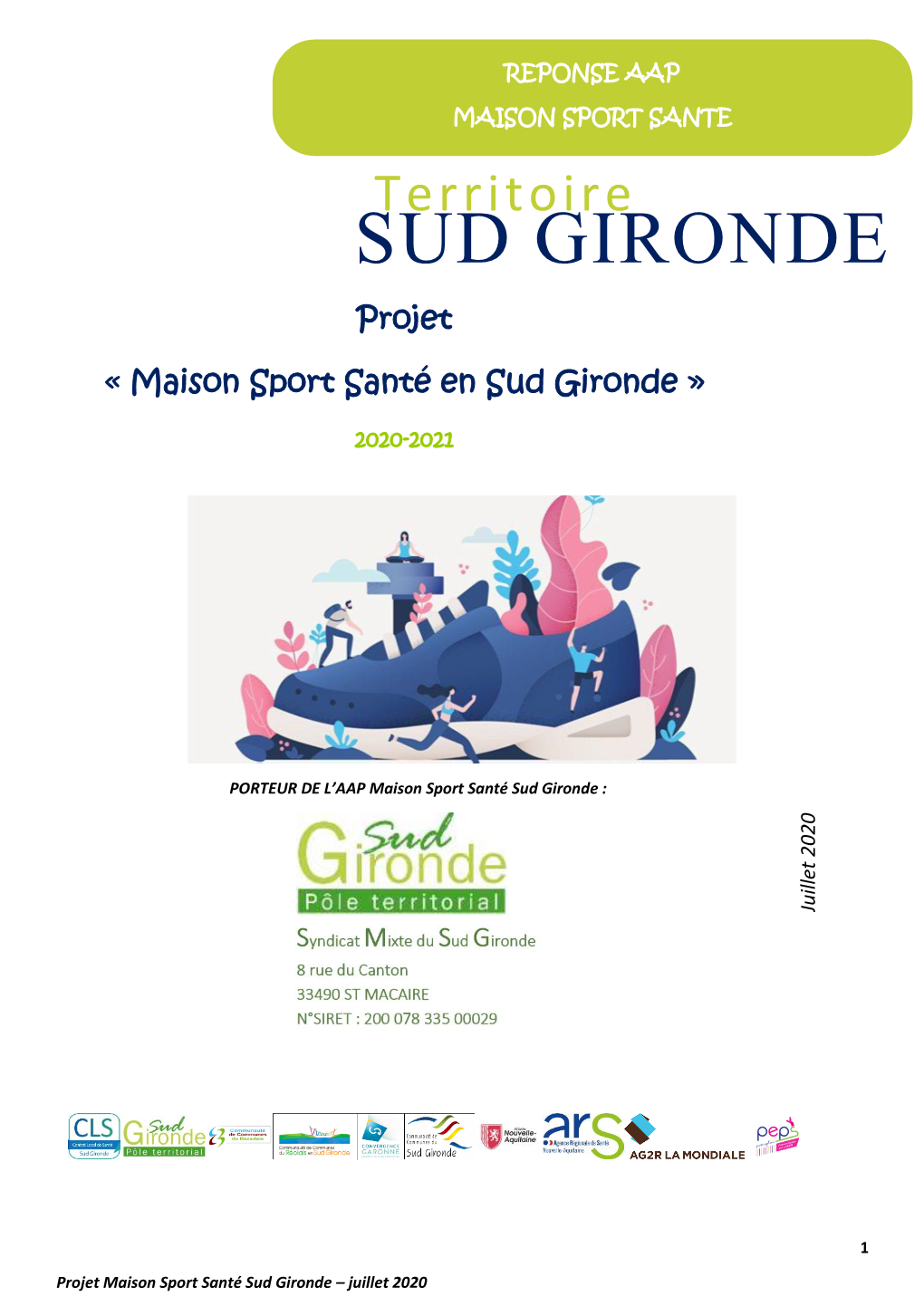 Projet Maison Sport Santé Sud Gironde 2020