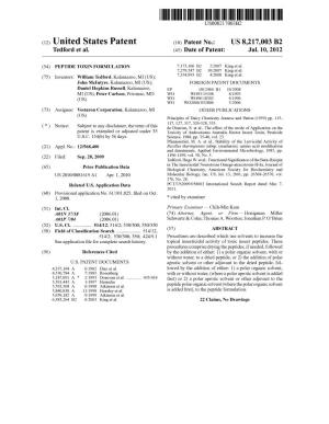 United States Patent (10) Patent No.: US 8,217,003 B2 Tedford Et Al