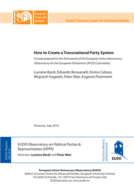 How to Create a Transnational Party System
