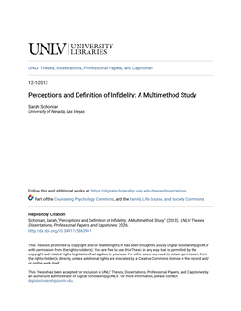 Perceptions and Definition of Infidelity: a Multimethod Study