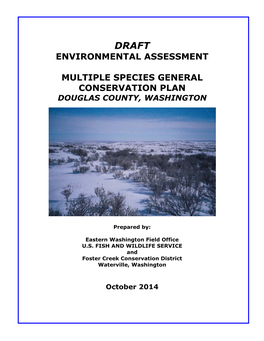 Multple Species Habitat Conservation Plan 2005-2054
