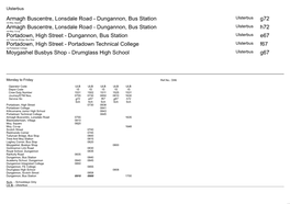 Dungannon, Bus Station H72 Portad