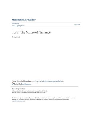 Torts: the Nature of Nuisance, 33 Marq
