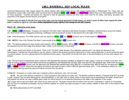Lmll Baseball 2021 Local Rules