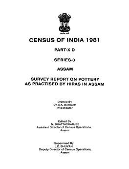 Survey Report on Pottery As Practiesed by Hiras in Assam, Part