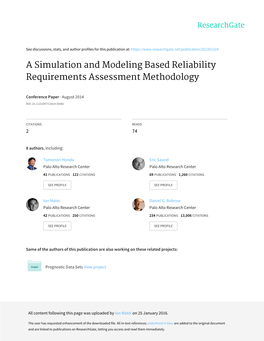 A Simulation and Modeling Based Reliability Requirements Assessment Methodology