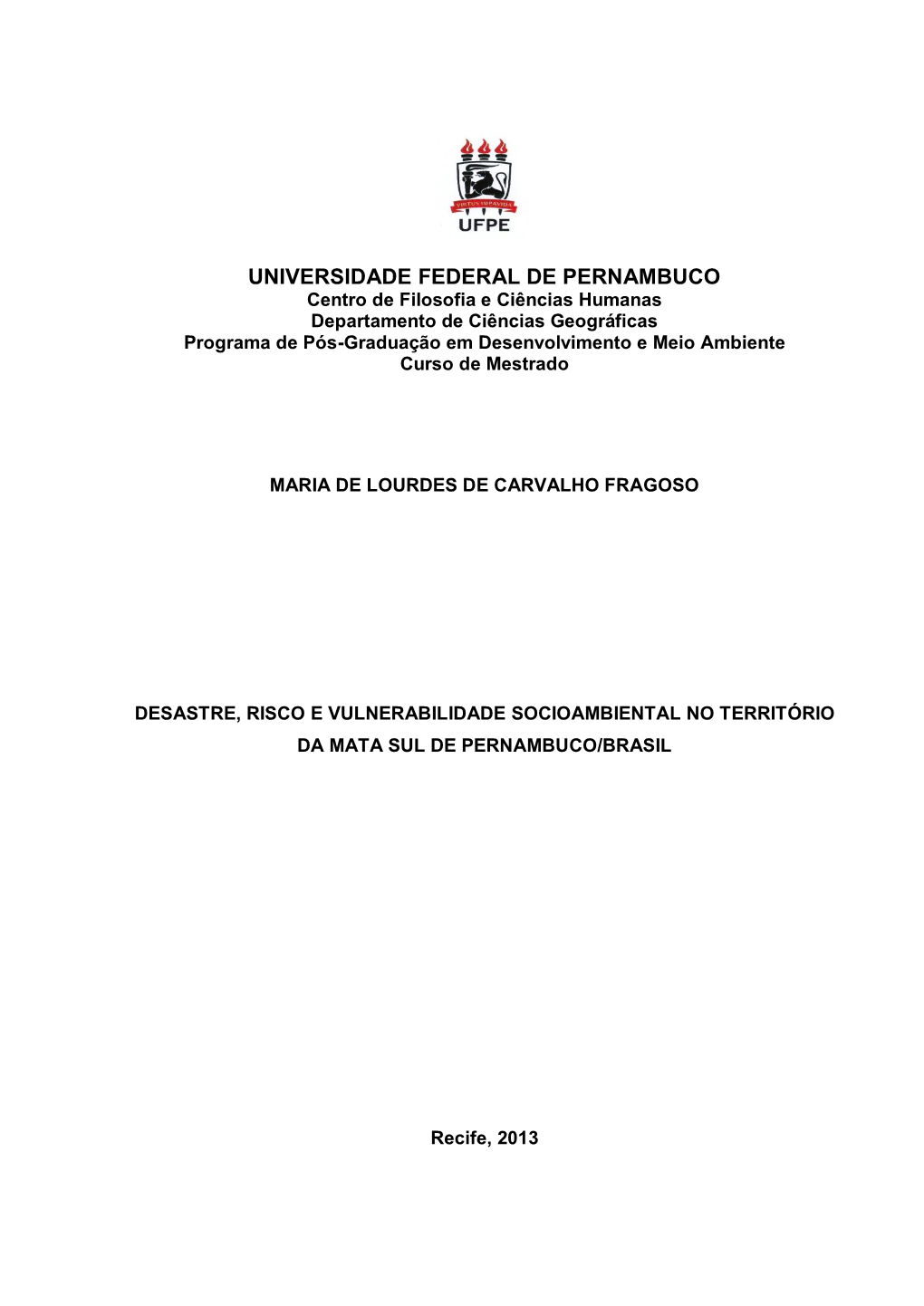 Universidade Federal De Pernambuco