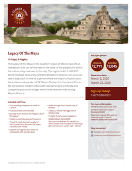 Legacy of the Maya
