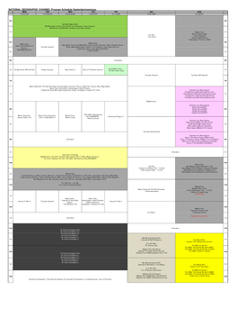 NATIONAL GEOGRAPHIC CHANNEL Program Schedule