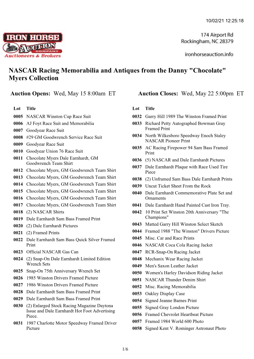 NASCAR Racing Memorabilia and Antiques from the Danny 