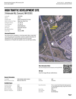 Fort Eddy for Lease Listing Sheet