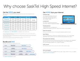 Why Choose Sasktel High Speed Internet?