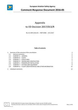 Appendix to ED Decision 2017/013/R