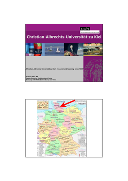 Christian-Albrechts-Universität Zu Kiel - Research and Teaching Since 1665“