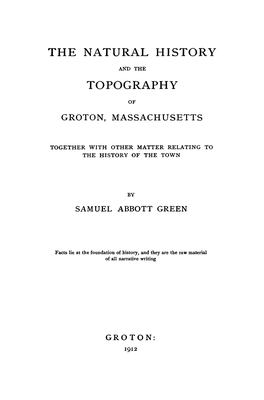 The Natural History Topography