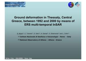 Ground Deformation in Thessaly, Central Greece, Between 1992 and 2000 by Means of ERS Multi-Temporal Insar